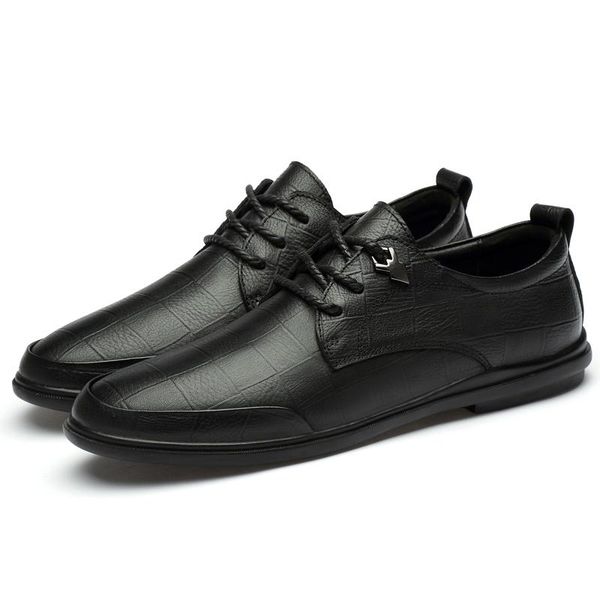 dress shoes 020 men genuine leather slip on lace-up real loafers mens moccasins casual youngth, Black
dress shoes 020 men genuine leather slip on lace-up real loafers mens moccasins casual youngth, Black