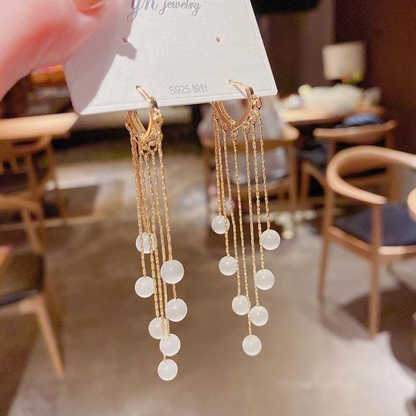 stud 2021 design ins light luxury 14k real gold opal long tassel earrings for women party daily jewelry, Golden;silver
stud 2021 design ins light luxury 14k real gold opal long tassel earrings for women party daily jewelry, Golden;silver