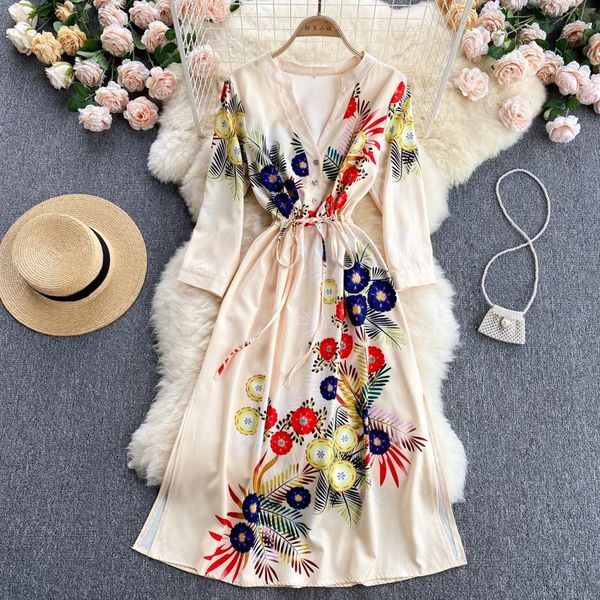 casual dresses runway summer dress style elegant mid-sleeve temperament vestidos female v-neck lace slim printed midi 1795, Black;gray
casual dresses runway summer dress style elegant mid-sleeve temperament vestidos female v-neck lace slim printed midi 1795, Black;gray