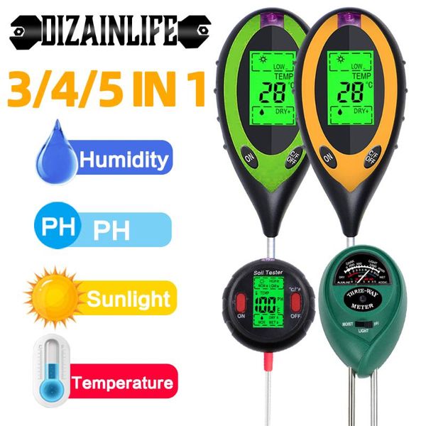 3/4/5 in 1 digital soil ph meter moisture tester sunlight intensity temperature measurement monitor detector for garden plant meters
3/4/5 in 1 digital soil ph meter moisture tester sunlight intensity temperature measurement monitor detector for garden plant meters