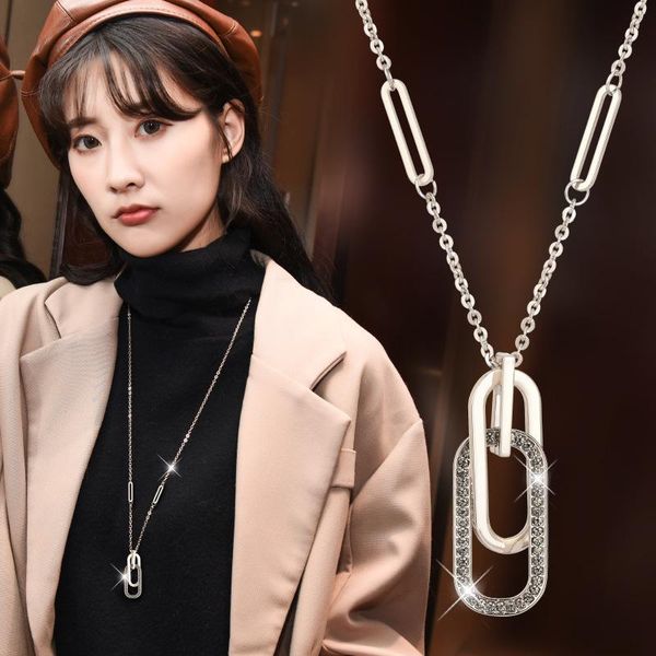 pendant necklaces simple delicate buckle chain necklace creative geometry long adjustable sweater for women party jewelry gift, Silver
pendant necklaces simple delicate buckle chain necklace creative geometry long adjustable sweater for women party jewelry gift, Silver