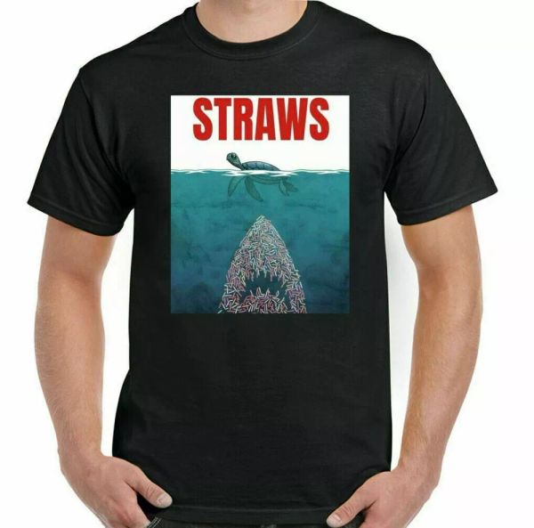 jaws environmental pollution straw man shirt medium ocean climate change, White;black
jaws environmental pollution straw man shirt medium ocean climate change, White;black