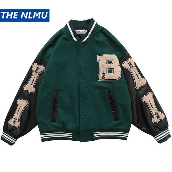 2021 hip hop baseball coats furry bone patchwork color block bomber ets mens harajuku streetwear men et wy736, Black
2021 hip hop baseball coats furry bone patchwork color block bomber ets mens harajuku streetwear men et wy736, Black