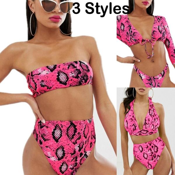 women summer leopard print bikini set bandage push-up padded swimwear swimsuit high waist lady bathing one-piece suits
women summer leopard print bikini set bandage push-up padded swimwear swimsuit high waist lady bathing one-piece suits
