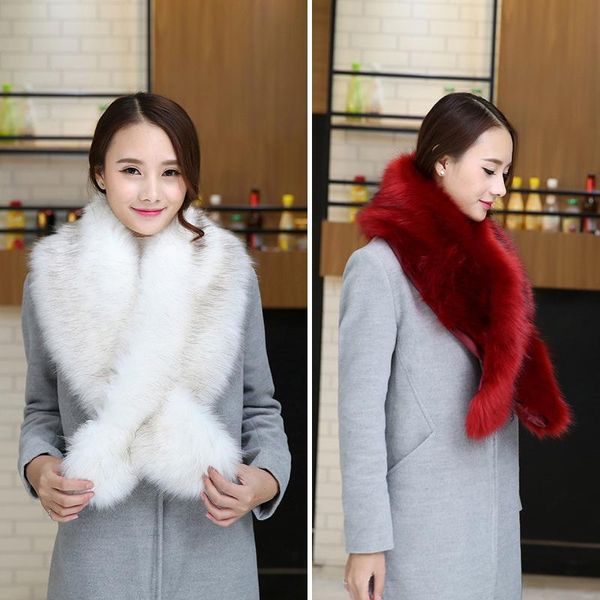 scarves faux fur collar cape shawl winter women solid long hair imitated autumn fashion smooth large, Blue;gray
scarves faux fur collar cape shawl winter women solid long hair imitated autumn fashion smooth large, Blue;gray