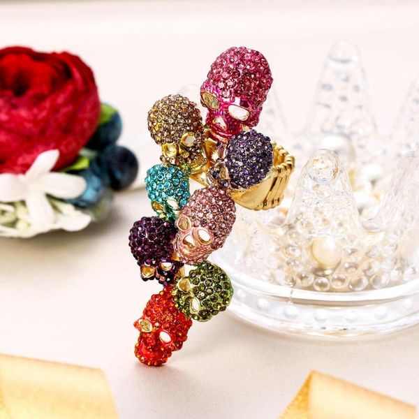 cluster rings tuliper halloween skull for women gothic multicolor crystal ring girl men party jewelry gift skeleton gold hip- punk, Golden;silver
cluster rings tuliper halloween skull for women gothic multicolor crystal ring girl men party jewelry gift skeleton gold hip- punk, Golden;silver