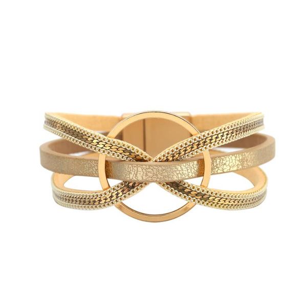 bangle ornapeadia fashion ol minimalist bracelet geometric symmetrical hollow circle multilayer leather magnetic buckle, Black
bangle ornapeadia fashion ol minimalist bracelet geometric symmetrical hollow circle multilayer leather magnetic buckle, Black