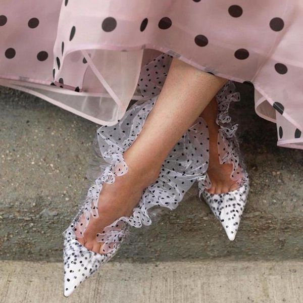 wedding party shoes women runway dots pumps pointed toe high heels show zapatos de mujer trend pvc chaussures femme dress, Black
wedding party shoes women runway dots pumps pointed toe high heels show zapatos de mujer trend pvc chaussures femme dress, Black
