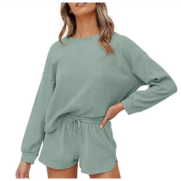 women's tracksuits autumn 2 pieces set tracksuit women casual sets solid color long sleeve t-shirts suit streetwear ladies shorts suits, Gray
women's tracksuits autumn 2 pieces set tracksuit women casual sets solid color long sleeve t-shirts suit streetwear ladies shorts suits, Gray
