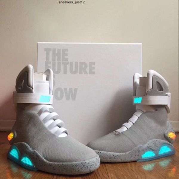 2021 release authentic air mag back to the future fashion sneakers mens women sports shoes led lighting outdoor trainers with original box
