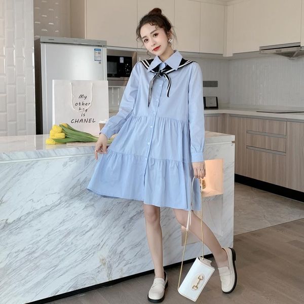 maternity dresses autumn pregnant women shirts knitted shawl two-piece set sewwt dress with removeable sailor collar pregnancy, White
maternity dresses autumn pregnant women shirts knitted shawl two-piece set sewwt dress with removeable sailor collar pregnancy, White