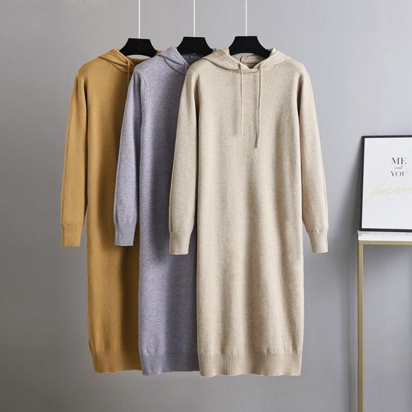 casual dresses hooded sweater knitted dress women's thickened 2021 autumn winter loose medium length long skirt over the knee, Black;gray
casual dresses hooded sweater knitted dress women's thickened 2021 autumn winter loose medium length long skirt over the knee, Black;gray