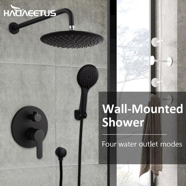 bathroom shower combo set wall mounted faucet sets matte black round modern rainfall bath mixer tap
bathroom shower combo set wall mounted faucet sets matte black round modern rainfall bath mixer tap