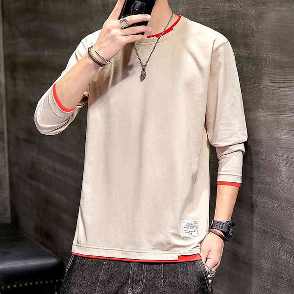 sweater 2021 spring and autumn new men's long sve t-shirt korean fashion trend pure cotton casual men's wear, White;black
sweater 2021 spring and autumn new men's long sve t-shirt korean fashion trend pure cotton casual men's wear, White;black