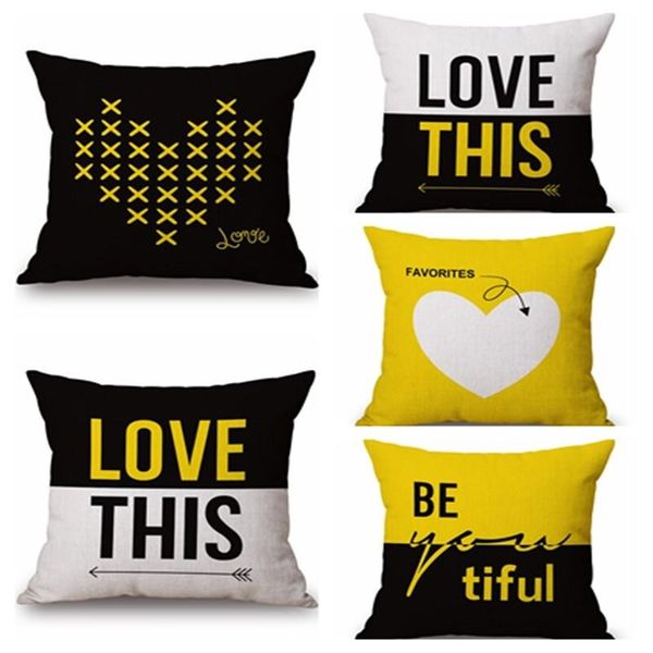 45x45cm/17.7x17.7'' black yellow cream concise modern style letter love cotton sofa car seat pillowcase cushion cover home decor c
45x45cm/17.7x17.7'' black yellow cream concise modern style letter love cotton sofa car seat pillowcase cushion cover home decor c