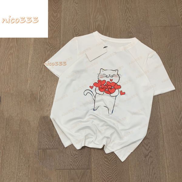 cat pattern short-sleeved black and white t-shirt womens summer 2021 loose printing casual round neck sweet m-xl, White;black
cat pattern short-sleeved black and white t-shirt womens summer 2021 loose printing casual round neck sweet m-xl, White;black