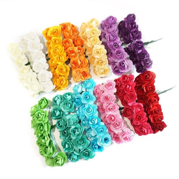 12pcs/bunch 2.5mm artificial paper flowers for wedding car fake roses used candy box diy wreath handmade decoration decorative & wreaths
12pcs/bunch 2.5mm artificial paper flowers for wedding car fake roses used candy box diy wreath handmade decoration decorative & wreaths