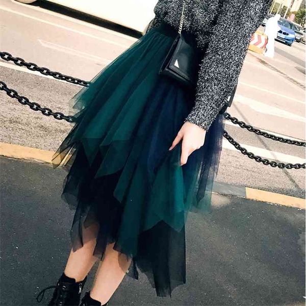 autumn & winter arrival multi-layer multi-color irregular mesh skirt yarn stitching mid length 210527, Black
autumn & winter arrival multi-layer multi-color irregular mesh skirt yarn stitching mid length 210527, Black