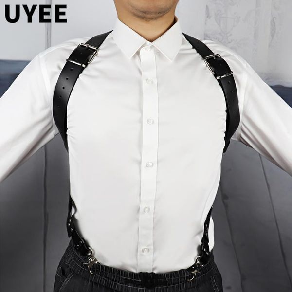 belts uyee men harness underwear bondage fetish gay lingerie elastic erotic costume muscle short sleeve shirt belt, Black;brown
belts uyee men harness underwear bondage fetish gay lingerie elastic erotic costume muscle short sleeve shirt belt, Black;brown