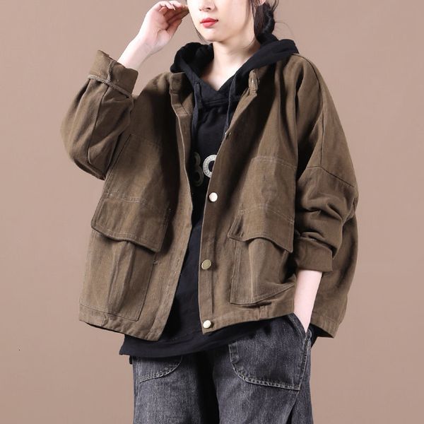 tracksuits autumn coat released big size single-collar clothing short pocket female jacket y081 u6yk, Gray
tracksuits autumn coat released big size single-collar clothing short pocket female jacket y081 u6yk, Gray