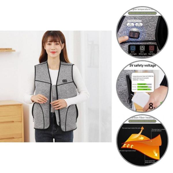 men's vests heating waistcoat adjustable safe fine lining 5 zones heated vest for outing, Black;white
men's vests heating waistcoat adjustable safe fine lining 5 zones heated vest for outing, Black;white
