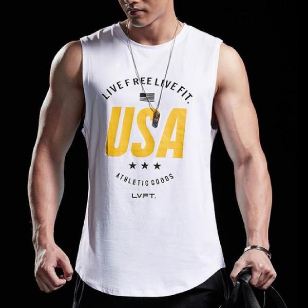 sports vest mens simple loose print sleeveless fitness training comfortable breathable running sportswear, White;black
sports vest mens simple loose print sleeveless fitness training comfortable breathable running sportswear, White;black