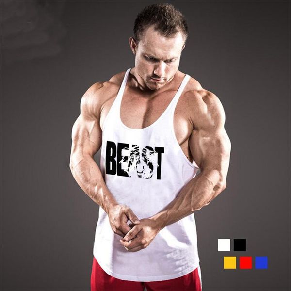 men' tank summer gym stringer singlets clothing muscle bodybuilding sleeveless shirt y back sporting men fitness vest, White;black
men' tank summer gym stringer singlets clothing muscle bodybuilding sleeveless shirt y back sporting men fitness vest, White;black