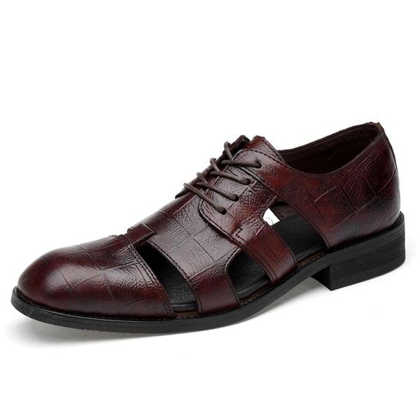 sandals fashion genuine leather men business dress handmade shoes sandalias zapatos de hombre, Black
sandals fashion genuine leather men business dress handmade shoes sandalias zapatos de hombre, Black