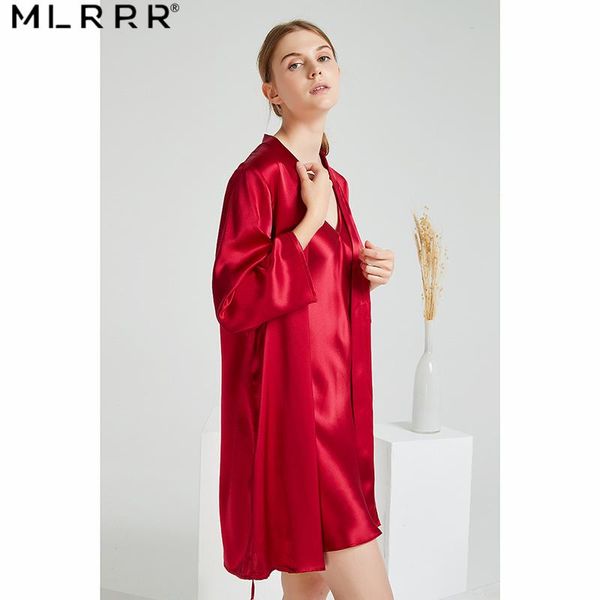 women's sleepwear mlrrr 100% mulberry silk 19 momme nightdress robe & gown sets pajamas, Black;red
women's sleepwear mlrrr 100% mulberry silk 19 momme nightdress robe & gown sets pajamas, Black;red