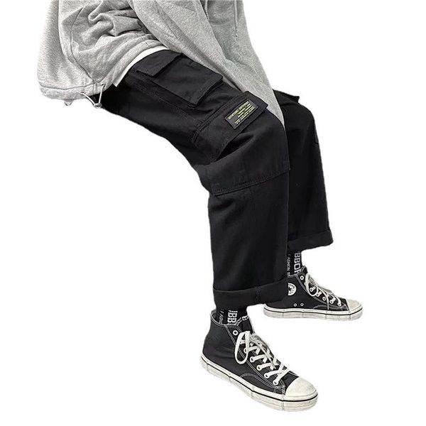 men's pants icclek straight leg overalls loose multi-pocket casual all-match for men mens joggers harem, Black
men's pants icclek straight leg overalls loose multi-pocket casual all-match for men mens joggers harem, Black