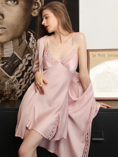 women's sleepwear 2021 silk robe sets nightdress robes women pajamas nightgown home wear bathrobe female cute night gown cotton, Black;red
women's sleepwear 2021 silk robe sets nightdress robes women pajamas nightgown home wear bathrobe female cute night gown cotton, Black;red