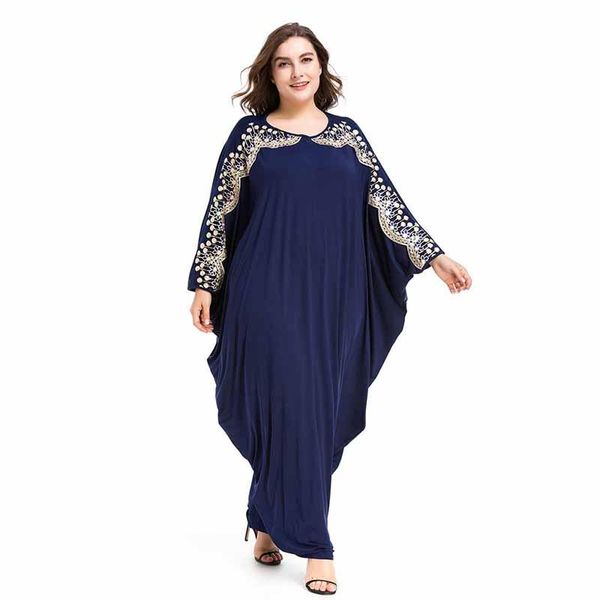 casual dresses vintage large size national style bat sleeve dress women knitted fabric muslim robe female cozy loose maxi g260, Black;gray
casual dresses vintage large size national style bat sleeve dress women knitted fabric muslim robe female cozy loose maxi g260, Black;gray