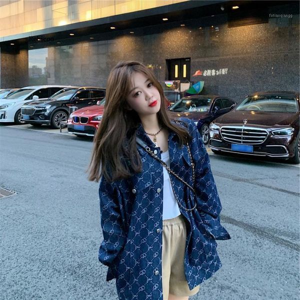women's jackets denim jacket female korean version loose 2021 autumn leisure all-match thin chic long-sleeved top, Black;brown
women's jackets denim jacket female korean version loose 2021 autumn leisure all-match thin chic long-sleeved top, Black;brown