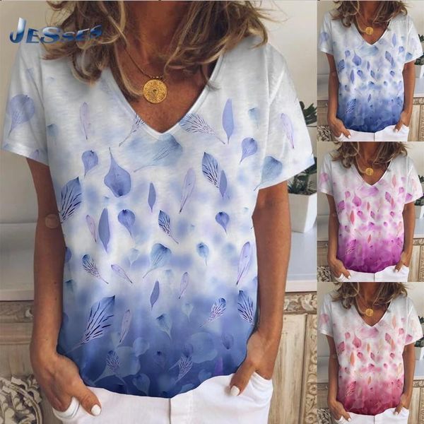 women's t-shirt fashion v-neck casual petal print ladies pullover 3xl short sleeve summer loose t shirts for female plus size clothing, White
women's t-shirt fashion v-neck casual petal print ladies pullover 3xl short sleeve summer loose t shirts for female plus size clothing, White