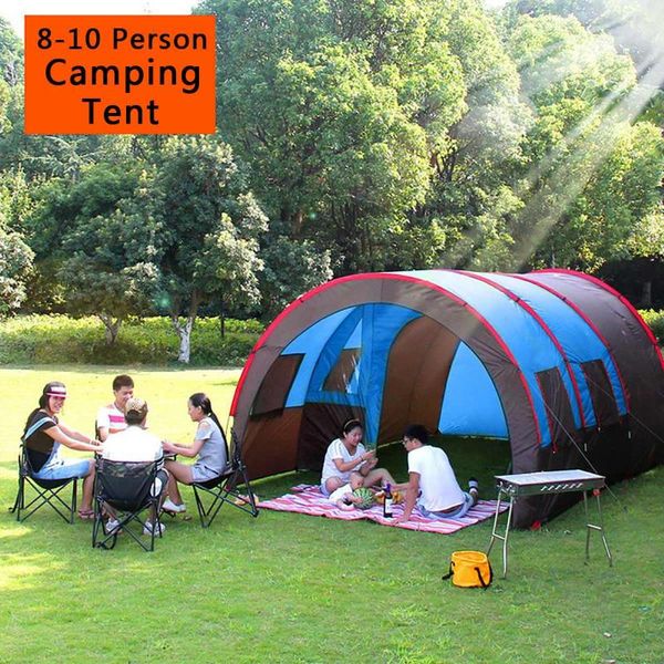 8-10 people camping tent waterproof portable travel tunnel double layer large family canopy sunshade for big 4 seasons tents and shelters
8-10 people camping tent waterproof portable travel tunnel double layer large family canopy sunshade for big 4 seasons tents and shelters