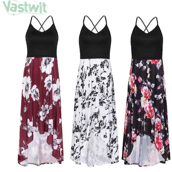 summer maternity elegant breastfeeding nursing dress women pregnant sleeveless loose flower irregular hem pregnancy long dresses, White 
summer maternity elegant breastfeeding nursing dress women pregnant sleeveless loose flower irregular hem pregnancy long dresses, White