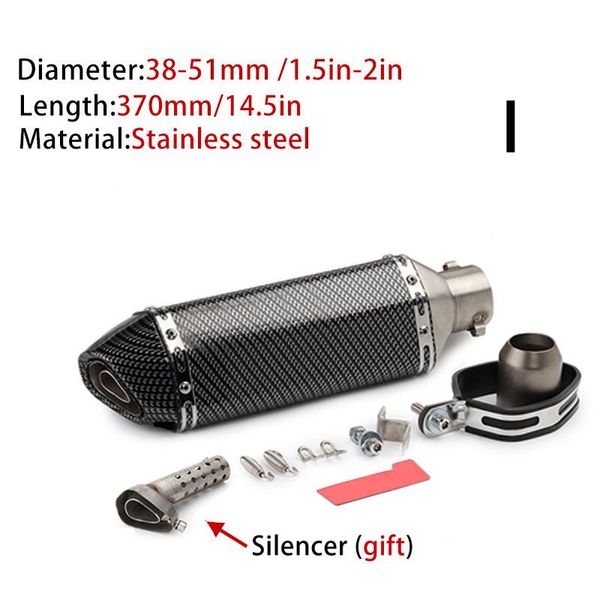 motorcycle exhaust system 38-51mm /1.5in-2in scooter atv muffler pipe escape moto for ninja tmax530 cbr250 cb400 yzf fz400 z750 r1 r3 r
motorcycle exhaust system 38-51mm /1.5in-2in scooter atv muffler pipe escape moto for ninja tmax530 cbr250 cb400 yzf fz400 z750 r1 r3 r