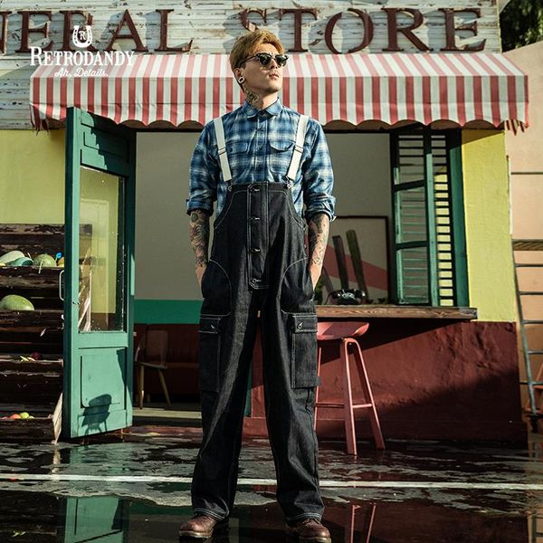 men's jeans retrodandy mens overall pants navy deck hook overalls men fashion vintage strap loose cargo work trousers urban, Blue
men's jeans retrodandy mens overall pants navy deck hook overalls men fashion vintage strap loose cargo work trousers urban, Blue