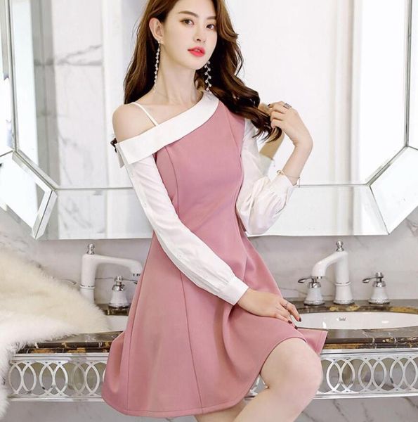 casual dresses pink spring summer dress korean women office lady long sleeve fashion asymmetrical neck high waist vestidos elegant, Black;gray
casual dresses pink spring summer dress korean women office lady long sleeve fashion asymmetrical neck high waist vestidos elegant, Black;gray