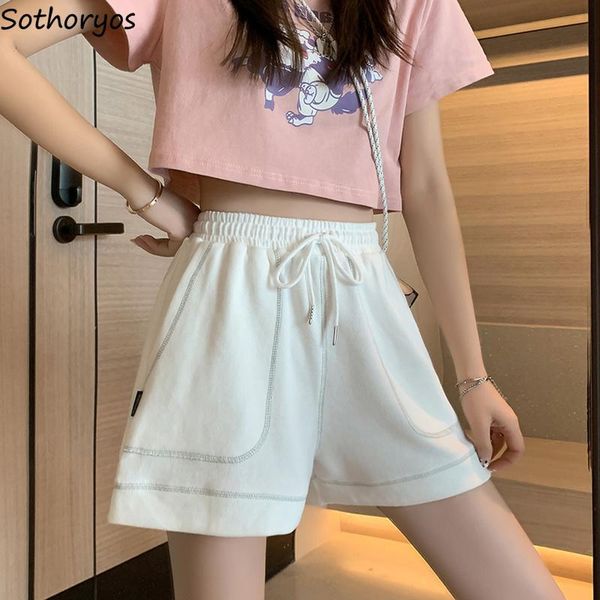 women's shorts women elastic waist workout students loose soft breathable leisure bandage basic females daily ulzzang fashion all-match, White;black
women's shorts women elastic waist workout students loose soft breathable leisure bandage basic females daily ulzzang fashion all-match, White;black