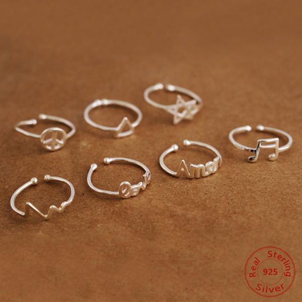 cluster rings simple 925 sterling silver fashion jewelry hollow heart star beautiful temperament opening ring wholesale, Golden;silver
cluster rings simple 925 sterling silver fashion jewelry hollow heart star beautiful temperament opening ring wholesale, Golden;silver