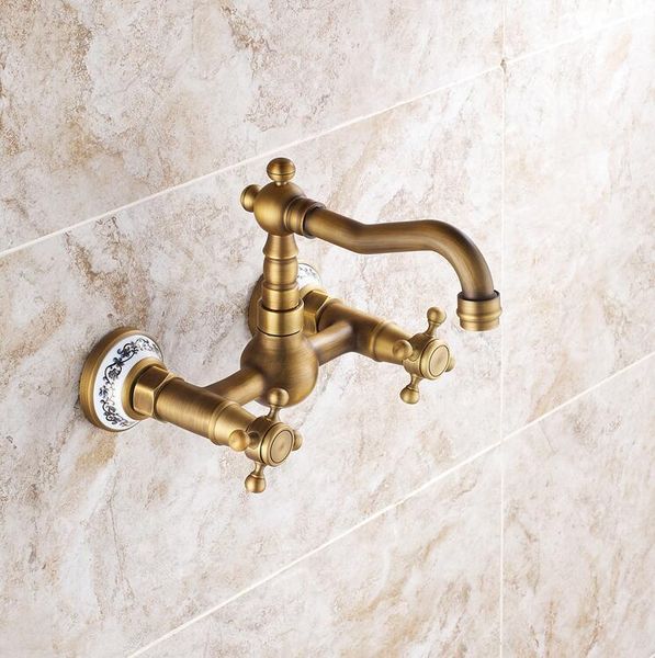 bathroom sink faucets classic wall mount and cold water tap antique brass dual handle faucet mixer 8009
bathroom sink faucets classic wall mount and cold water tap antique brass dual handle faucet mixer 8009