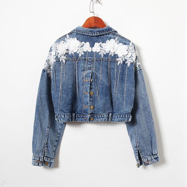 2021 new women fashion slim short denim jacket with chains floral embroidery female loose jean coat ladies casual outerwear womens, Black;brown
2021 new women fashion slim short denim jacket with chains floral embroidery female loose jean coat ladies casual outerwear womens, Black;brown