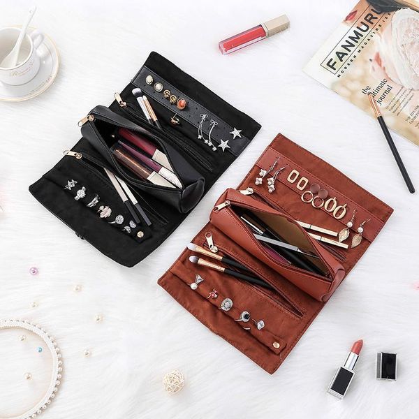 cosmetic bags & cases ladies jewelry roll-up organizer for ring necklace ear accessories bracelet multi-purpose foldable storage bag women
cosmetic bags & cases ladies jewelry roll-up organizer for ring necklace ear accessories bracelet multi-purpose foldable storage bag women