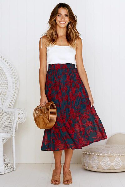la.tendre 2021 casual pleated long skirt chiffon dot design summer holiday women soft beach stretchy skirts, Black
la.tendre 2021 casual pleated long skirt chiffon dot design summer holiday women soft beach stretchy skirts, Black