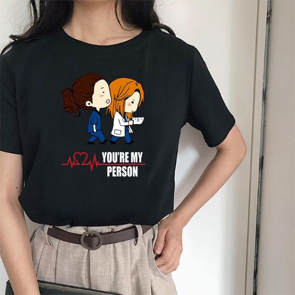 women's t-shirt grey's anatomy printed shirt men's summer casual street fashion clothing, White
women's t-shirt grey's anatomy printed shirt men's summer casual street fashion clothing, White