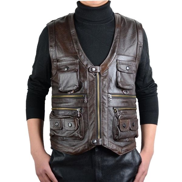 men's vests autumn pu leather vest multi-pockets zippers v-neck large size jackets male work fishing casual outdoors waistcoats d6, Black;white
men's vests autumn pu leather vest multi-pockets zippers v-neck large size jackets male work fishing casual outdoors waistcoats d6, Black;white