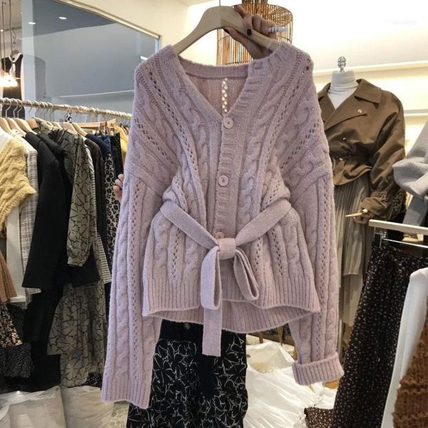 korean version of loose belt sweater jacket women's early autumn 2021 temperament net red stack wearing knitted cardigan, White
korean version of loose belt sweater jacket women's early autumn 2021 temperament net red stack wearing knitted cardigan, White