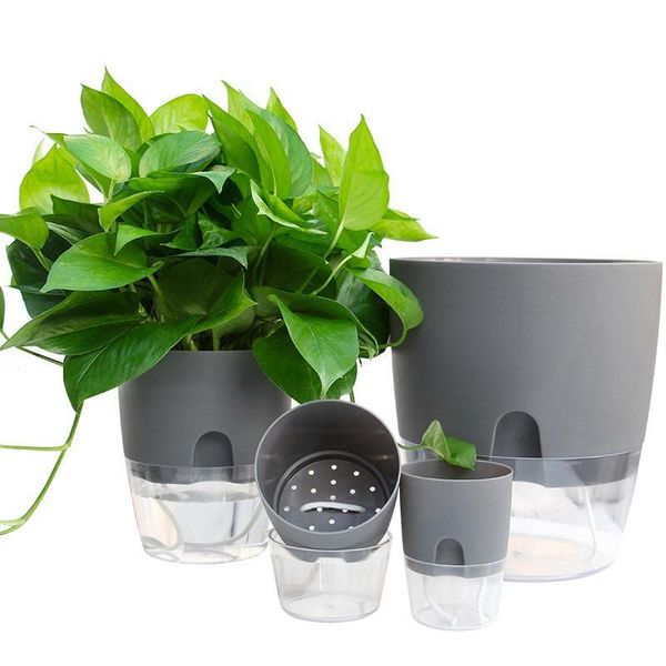 pot trays 2 layer self watering round plant with cotton rope flower planter water container planters & pots
pot trays 2 layer self watering round plant with cotton rope flower planter water container planters & pots