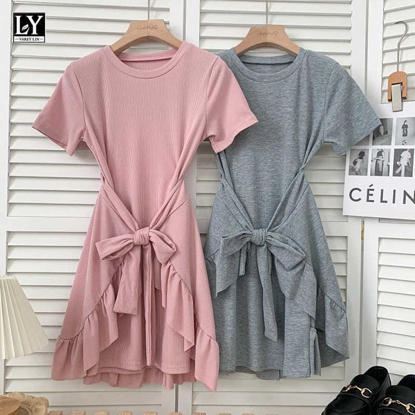 ly varey lin summer women sweet bandage irregular solid color dresses casual o-neck high waist ruffles female short 210526, Black;gray
ly varey lin summer women sweet bandage irregular solid color dresses casual o-neck high waist ruffles female short 210526, Black;gray